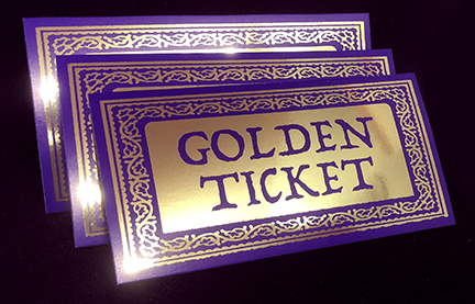 Cold foil printed ticket
