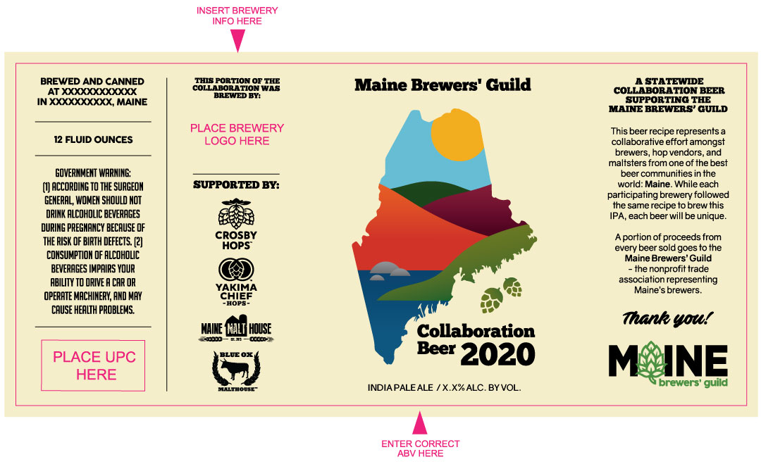 Maine Brewers Guild Collaboration Labels
